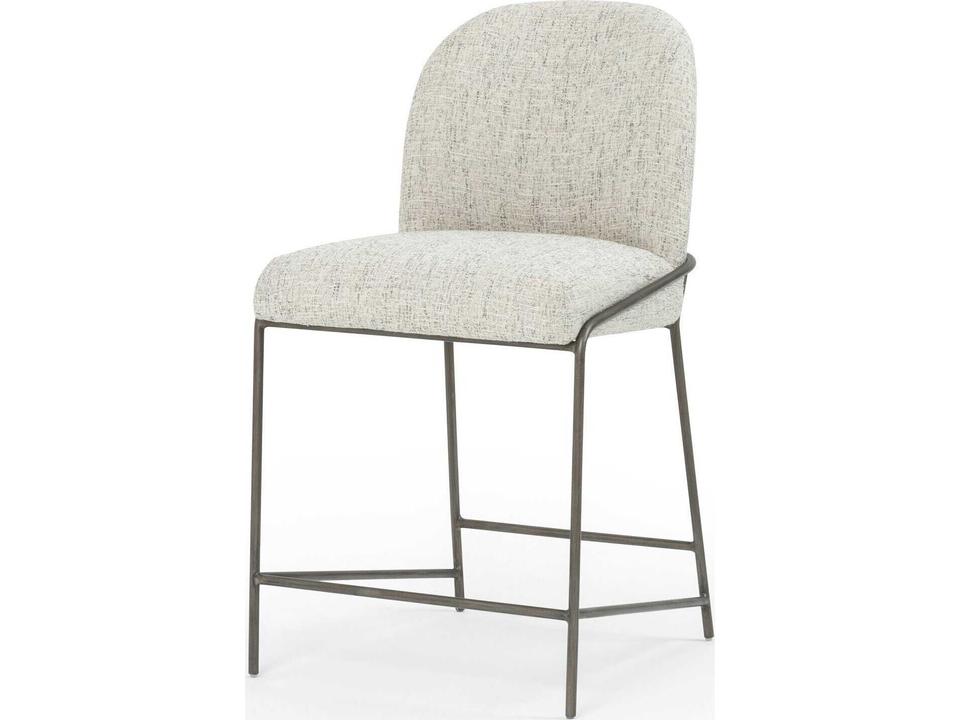Grayson Astrud Lyon Pewter Upholstered Counter Stool