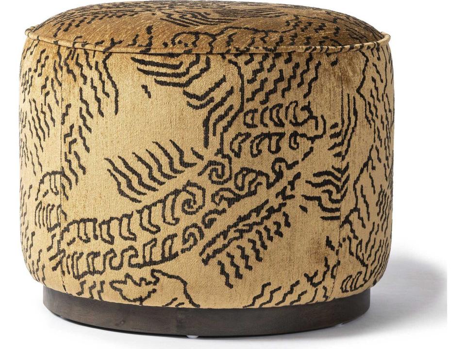 Sinclair Balkan Ochre Upholstered Round Ottoman