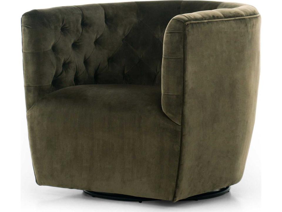 Kensington Hanover Swivel Green Accent Chair