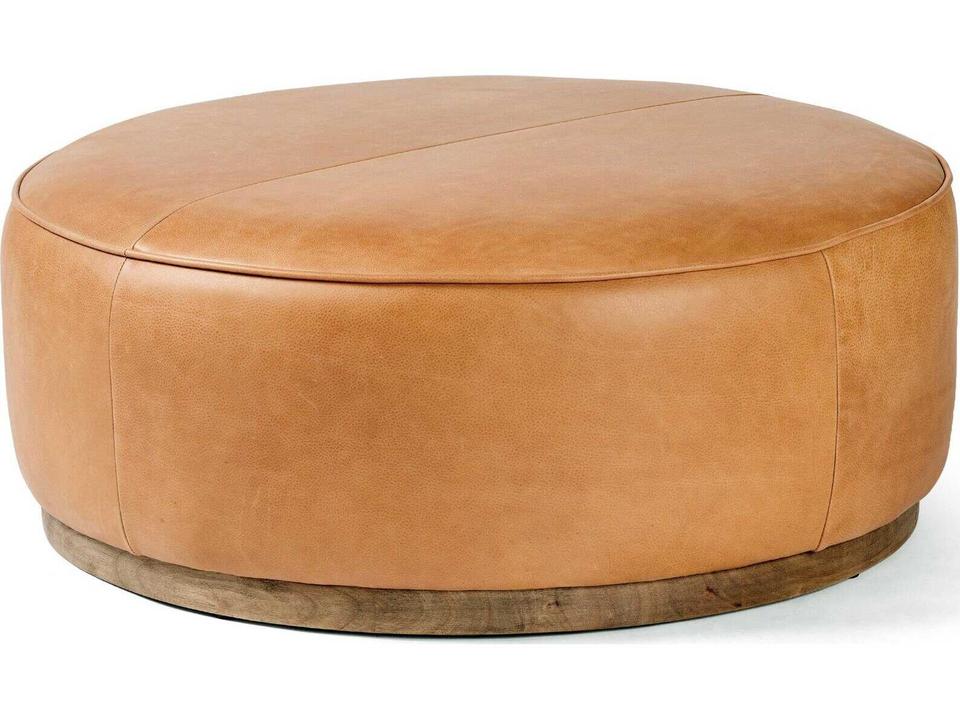 Sinclair Large Round Ottoman Westgate Leather