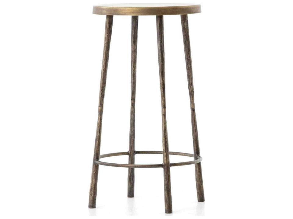 Westwood Bar Counter Stool Hammered Aged Brass