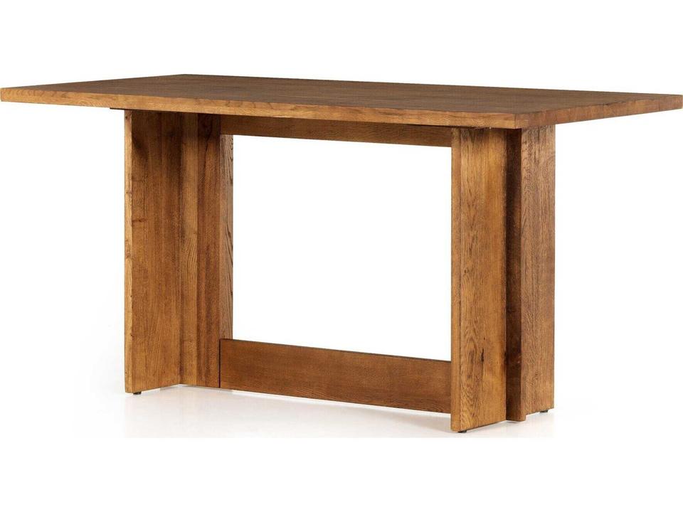 Glenwood Rectangular Wood Counter Table in Dark Smoked Oak