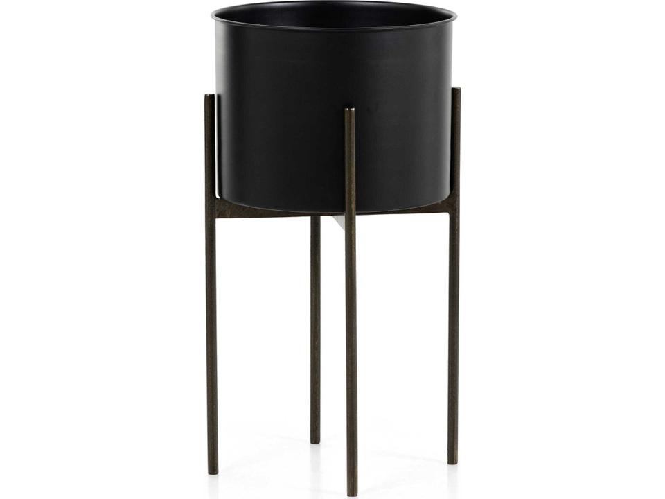 Marlow Jed Planter in Weathered Brass and Iron Matte Black