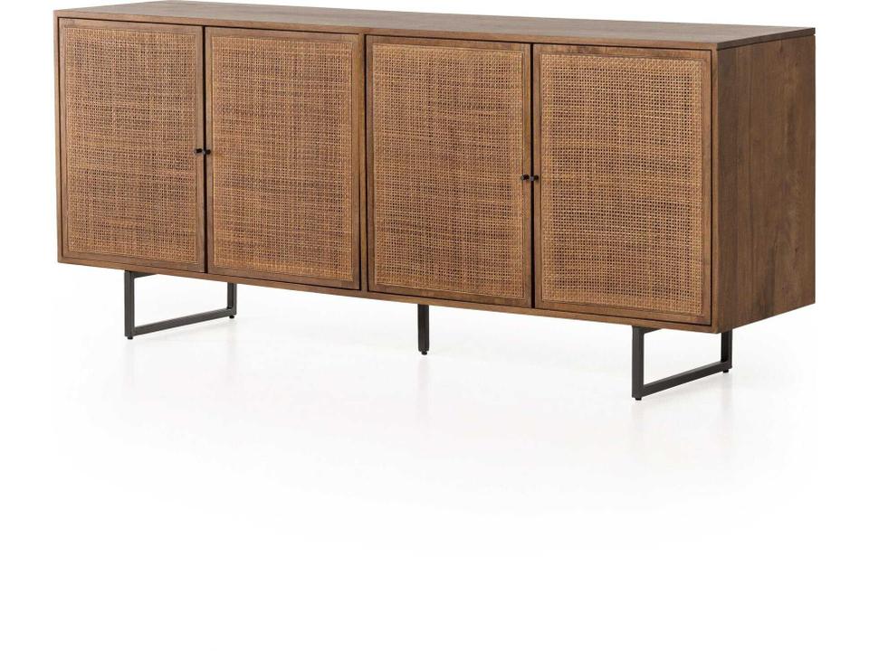 Carmel Sideboard in Brown Wash with Cane Doors