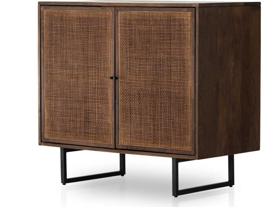 Prescott Carmel Brown Wash Mango Wood Small Cabinet