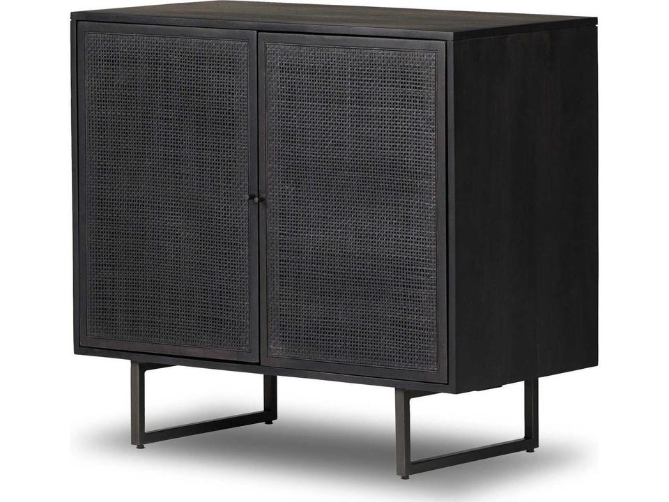 Prescott Carmel Black Wash Mango Wood Small Cabinet