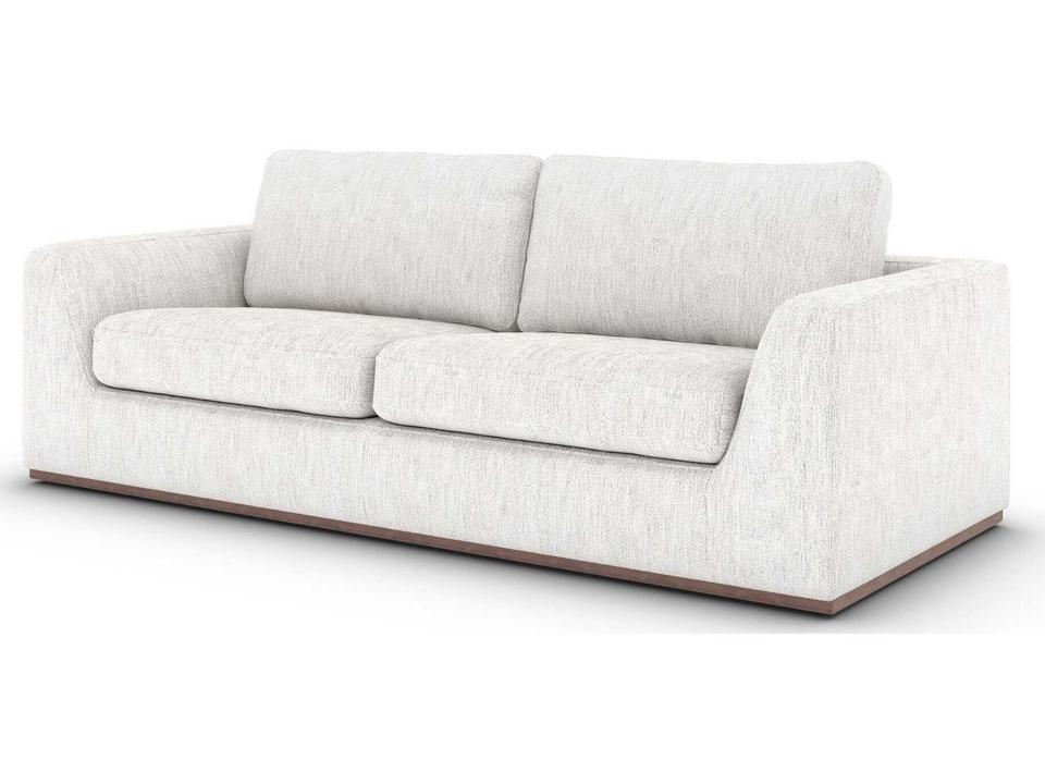 Colt 3-Seat Merino Cotton Performance Fabric Sofa with Aged Sienna Base