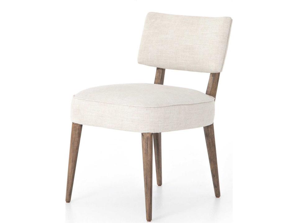 Globetrotter Orville Parrawood Beige Upholstered Side Dining Chair
