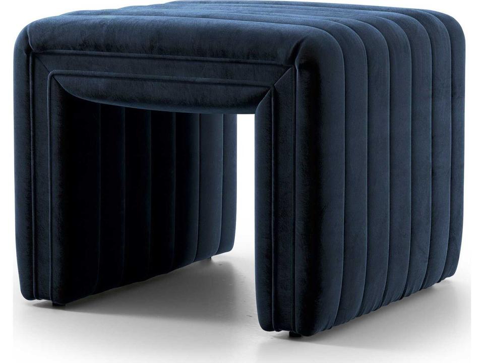 Augustine Ottoman 21-Inch in Sapphire Navy