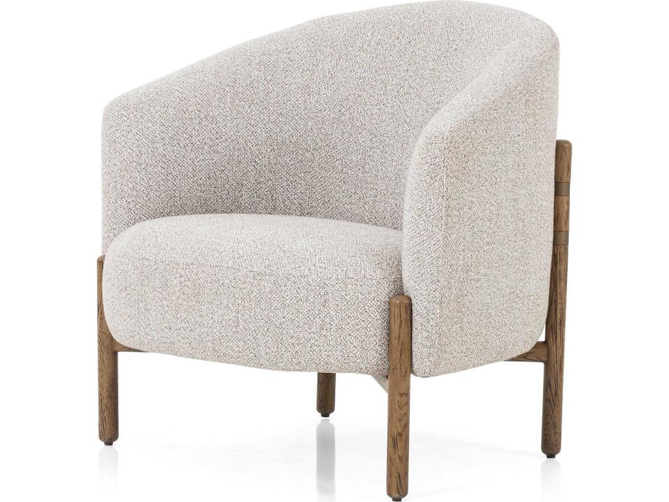 Grayson Enfield Fabric Accent Chair in Astor Stone Performance Fabric