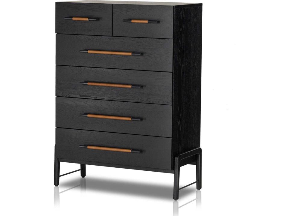 Filmore 6-Drawer Accent Chest Ebony Oak