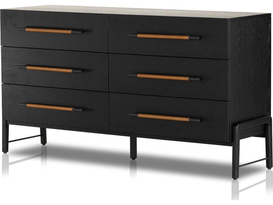 Filmore Rosedale 6-Drawer Dresser in Ebony Oak Veneer