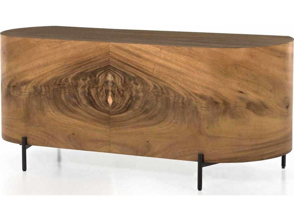 Wesson Lunas Executive Desk Gold Guanacaste with Dual Doors