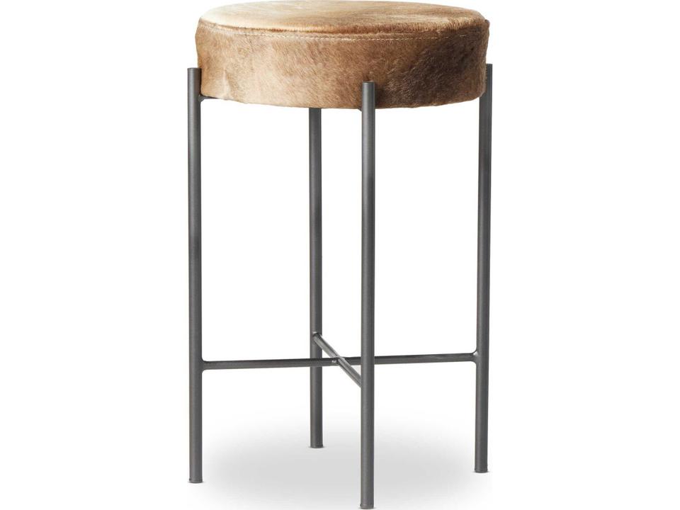 Nocona Speckled Hide Counter Stool with Gunmetal Iron Frame