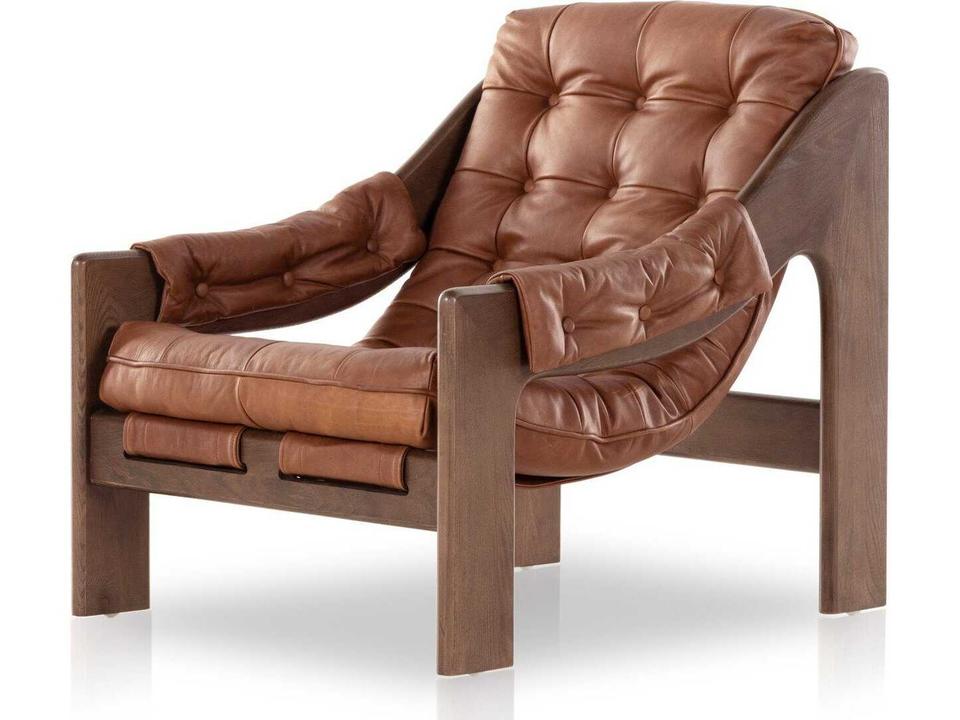 Halston Accent Chair in Heirloom Sienna Top Grain Leather