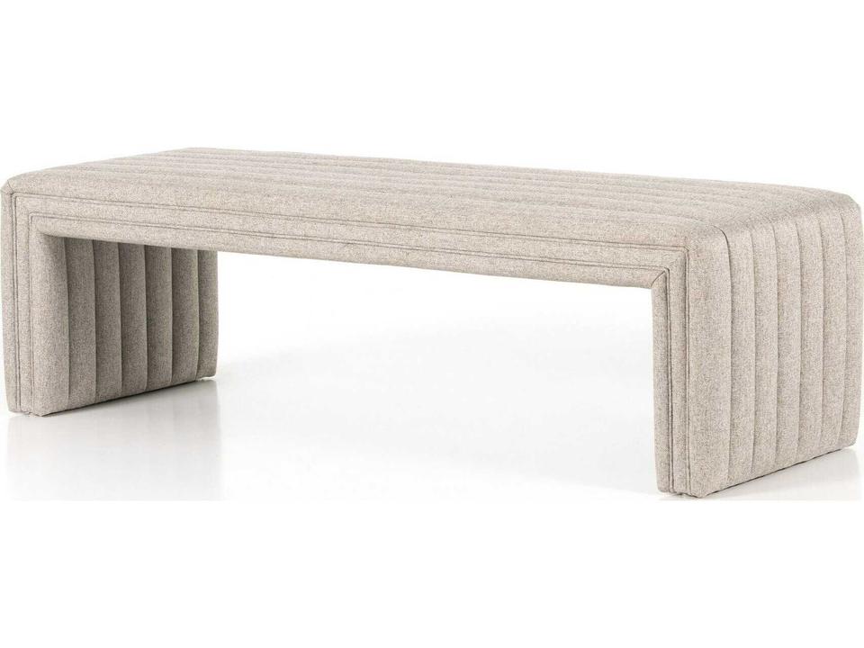 Grayson Orly Natural Upholstered Accent Bench with Channeling