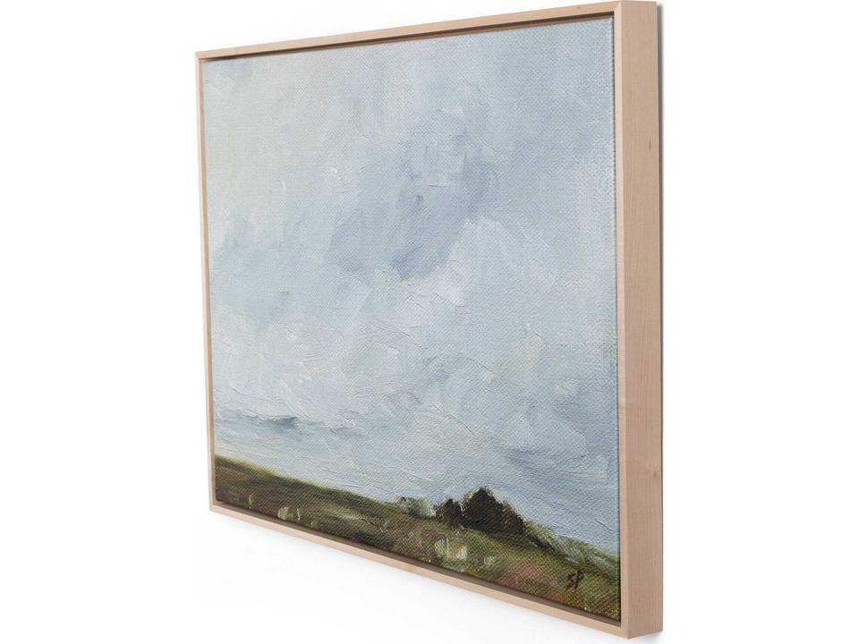 Art Studio Farmland by Shaina Page Canvas Wall Art with Natural Maple Frame