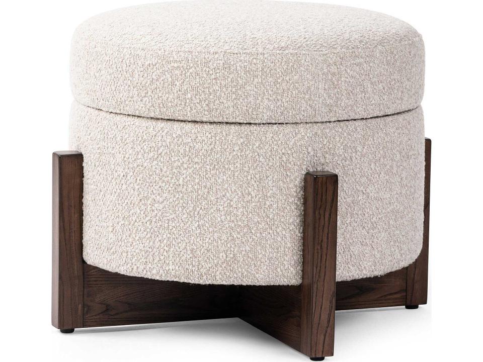 Esben Storage Ottoman Sattley Fog Performance Fabric