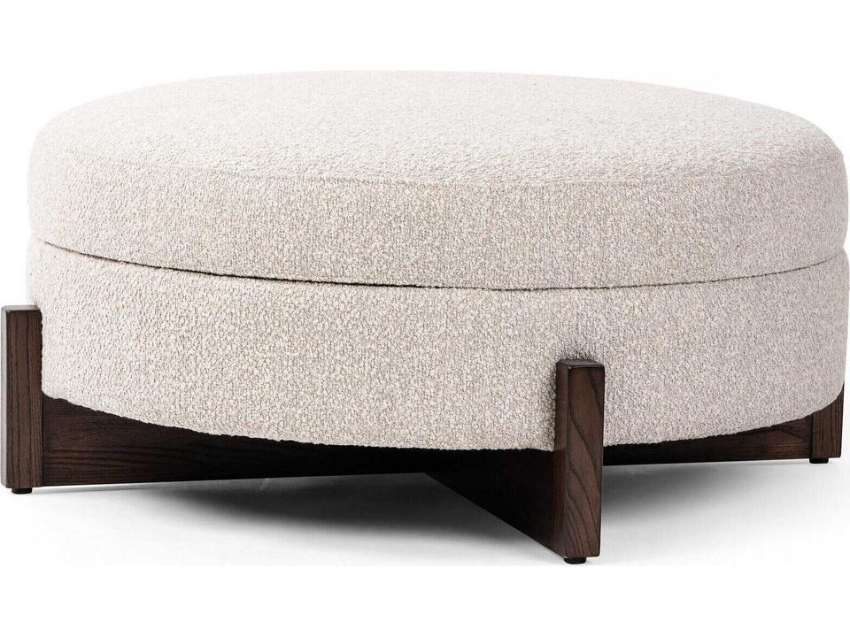 Ashford Esben Storage Ottoman Upholstered in Sattley Fog Performance Fabric
