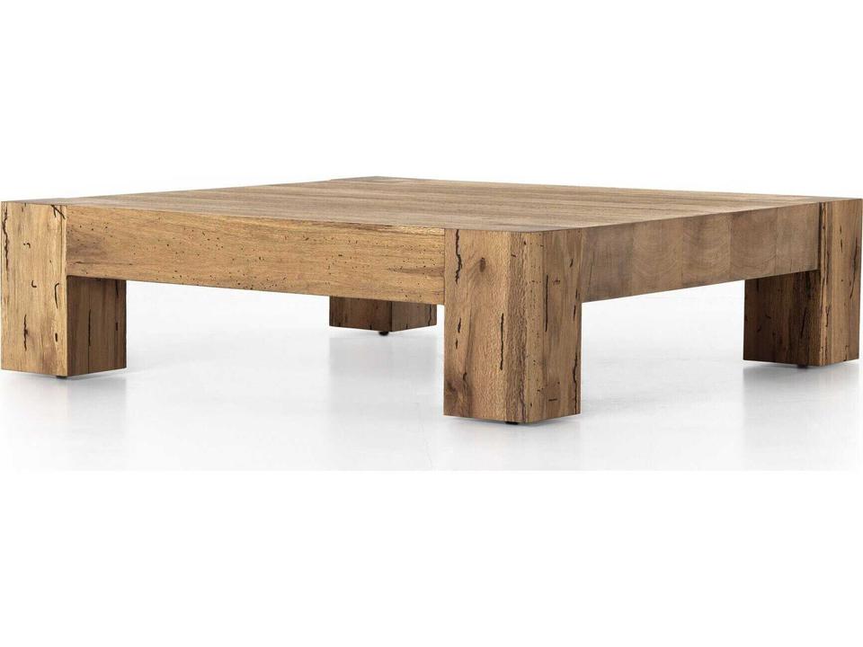 Abaso Square Coffee Table in Rustic Wormwood Oak