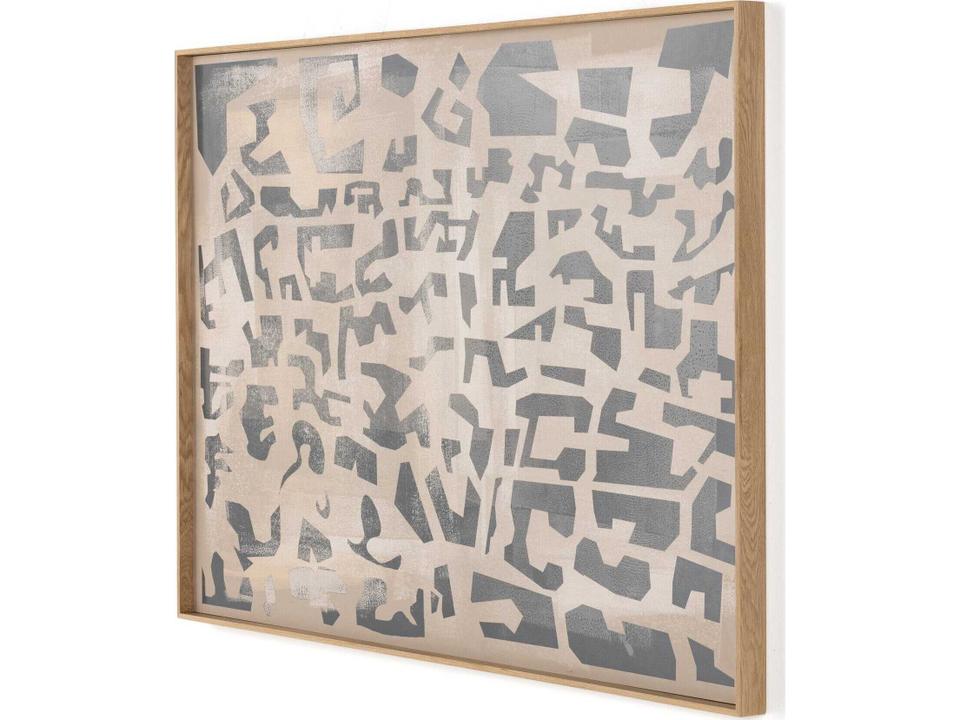 Block-III Wall Art by Coup D'esprit with White Oak Frame