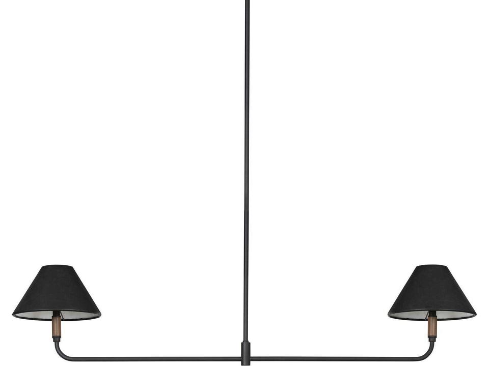 Deacon 2-Light Black LED Empire Linear Island Pendant