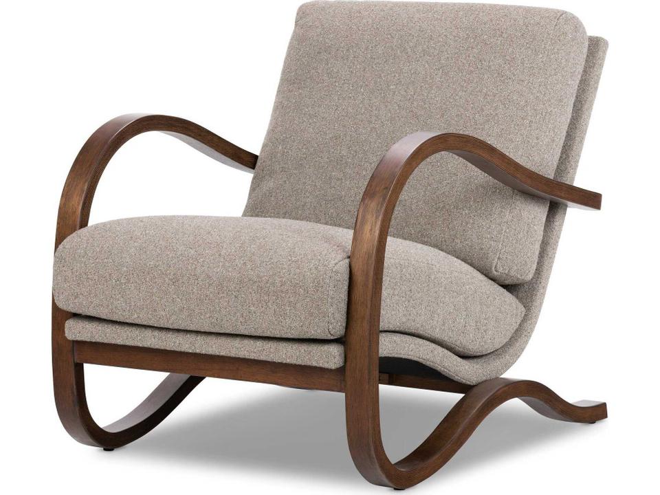 Bolton Paxon Accent Chair in Weslie Feather Gray Fabric
