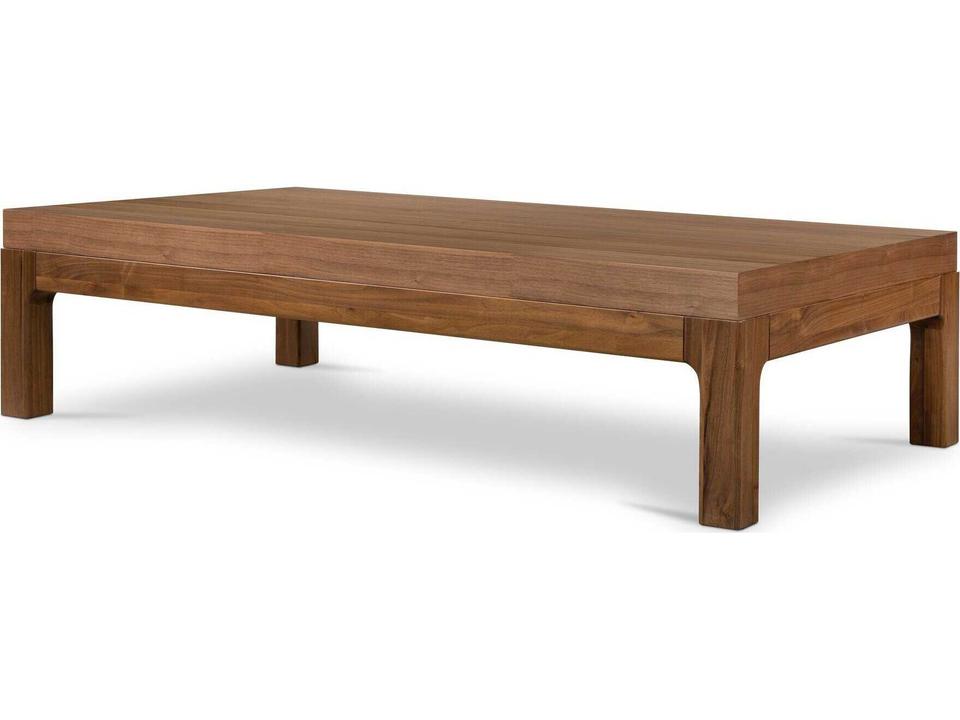Wallis Arturo Rectangular Wood Coffee Table in Natural Walnut