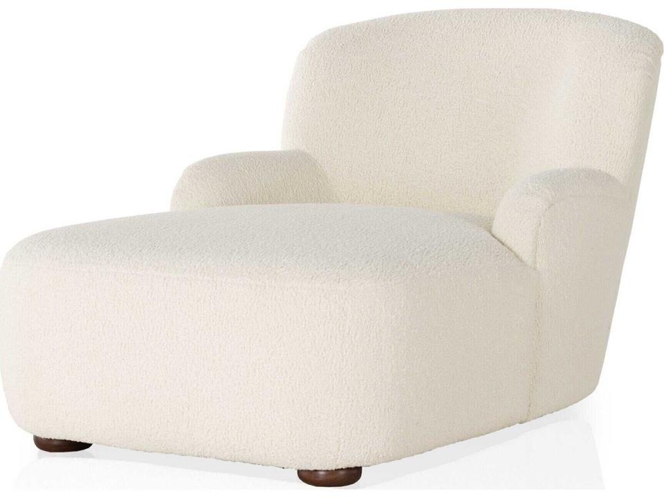 Kadon Chaise Lounge in Sheepskin Natural Polyester