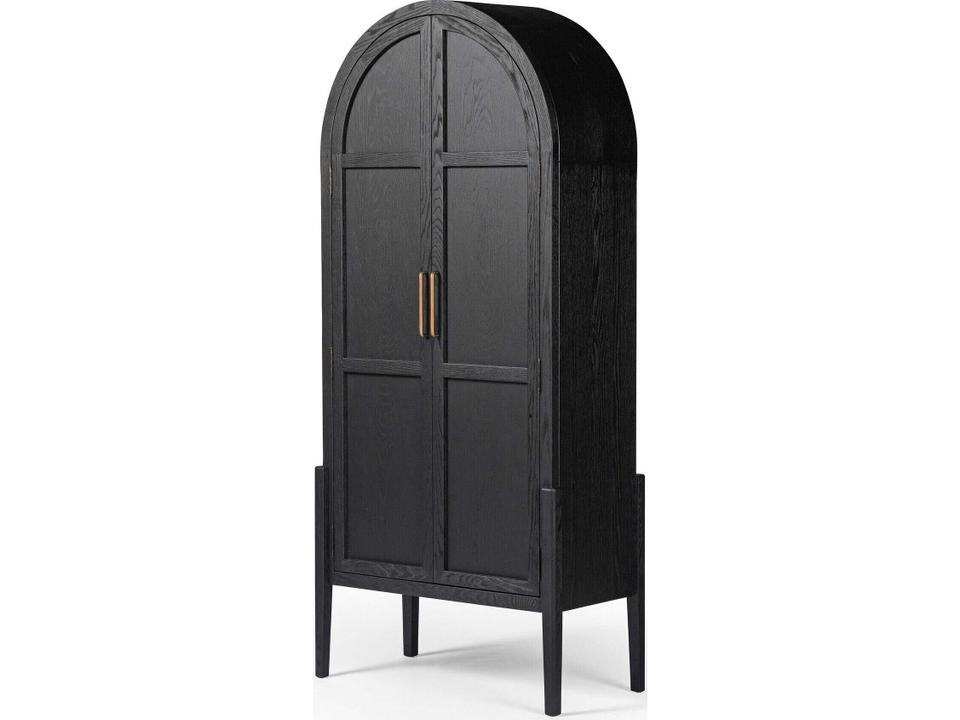 Irondale Panel Door Accent Cabinet in Drifted Black Oak