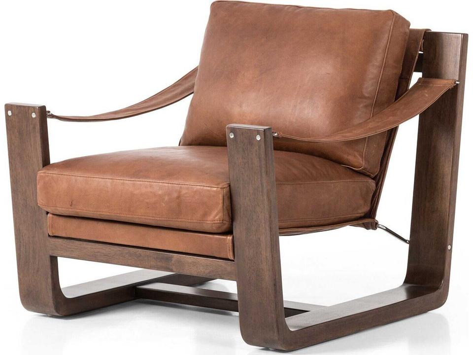 Kensington Cesar Accent Chair Heirloom Sienna Leather