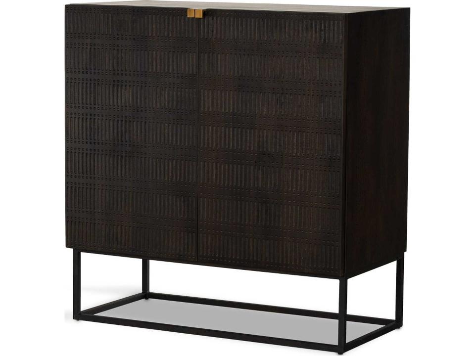 Aiden Kelby Gunmetal Bar Cabinet