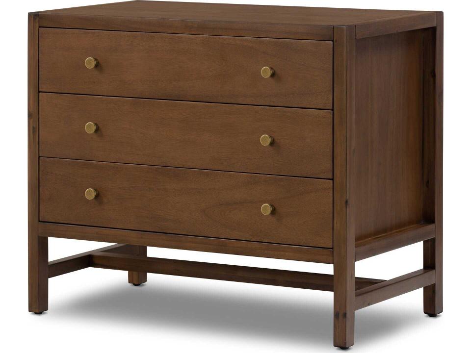 Sullivan 3-Drawer Nightstand in Saddle Tan Veneer