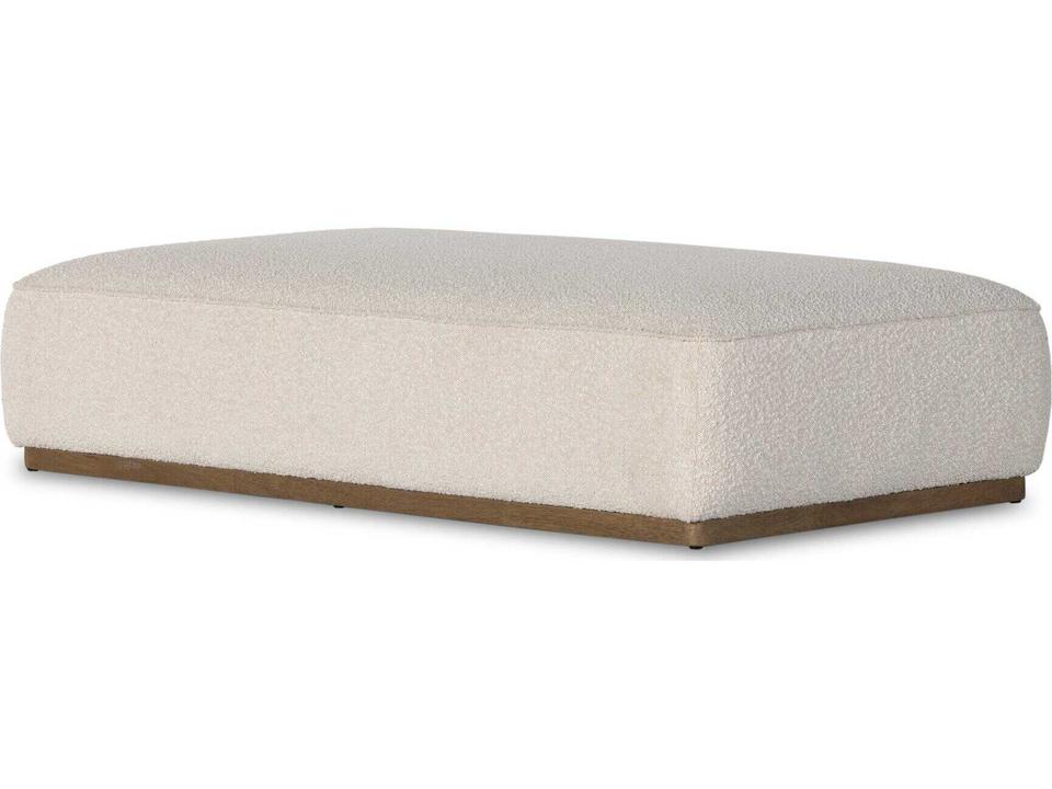 Sinclair Rectangle Cocktail Ottoman Knoll Natural Performance Fabric