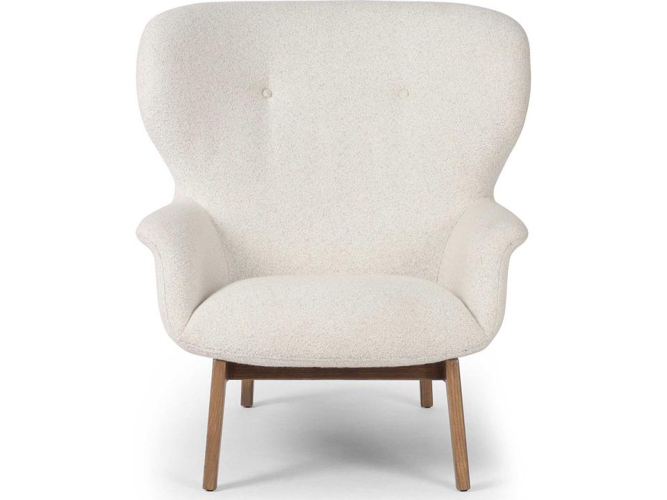 Allston Lilith White Fabric Accent Chair