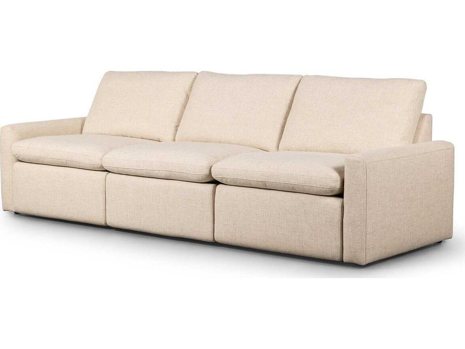 Norwood Tillery 3-Piece Power Reclining Performance Fabric Sectional in Antigo Natural