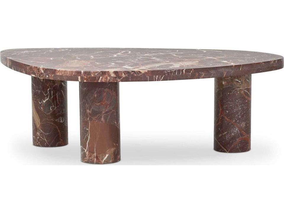 Zion Rectangle Coffee Table in Merlot Marble