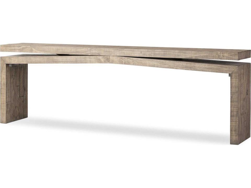 Haiden Matthes 94-Inch Console Table Weathered Wheat Reclaimed Pine