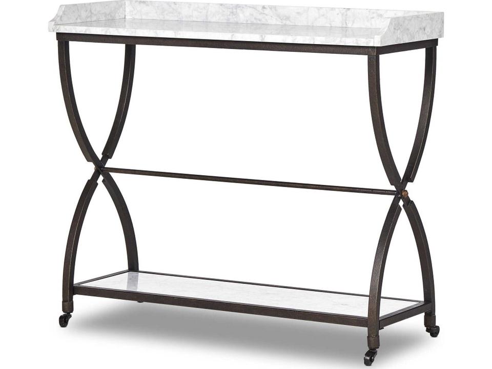 Van Thiel Six Beers Rectangular Marble Console Table