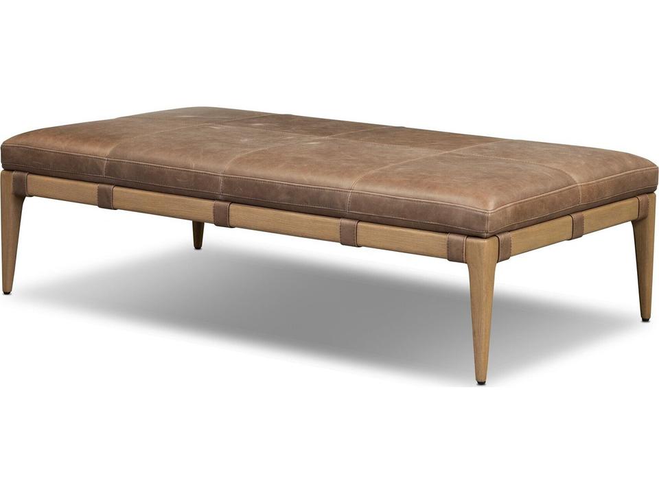 Ulrick Ottoman Codetta Top-Grain Leather Bench