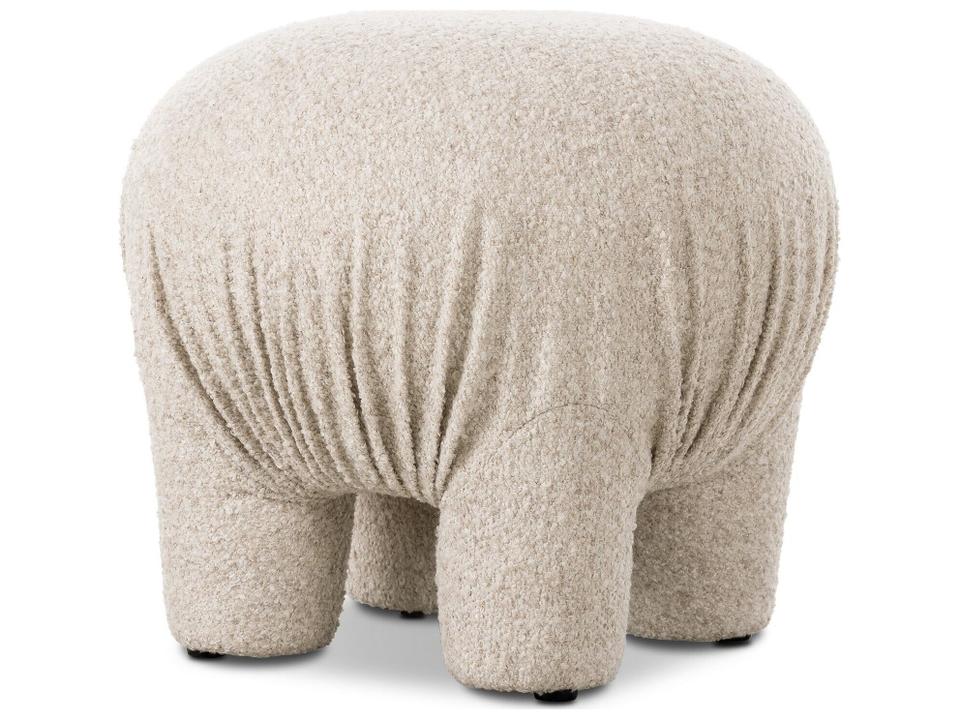 Grayson Kiko Upholstered Ottoman in Somerton Ash Tan Performance Fabric