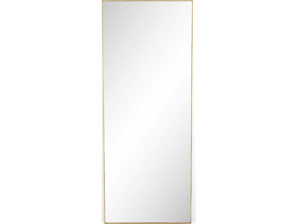 Bellvue Floor Mirror Polished Brass Rectangular