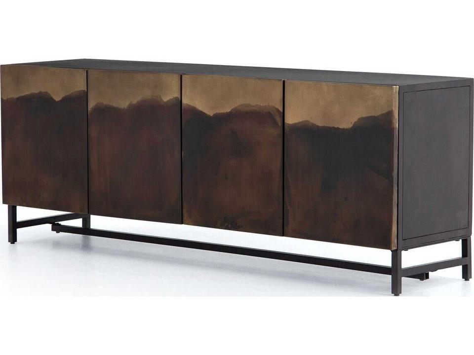Globetrotter Stormy 72" Distressed Ombre Aged Brown Media Console