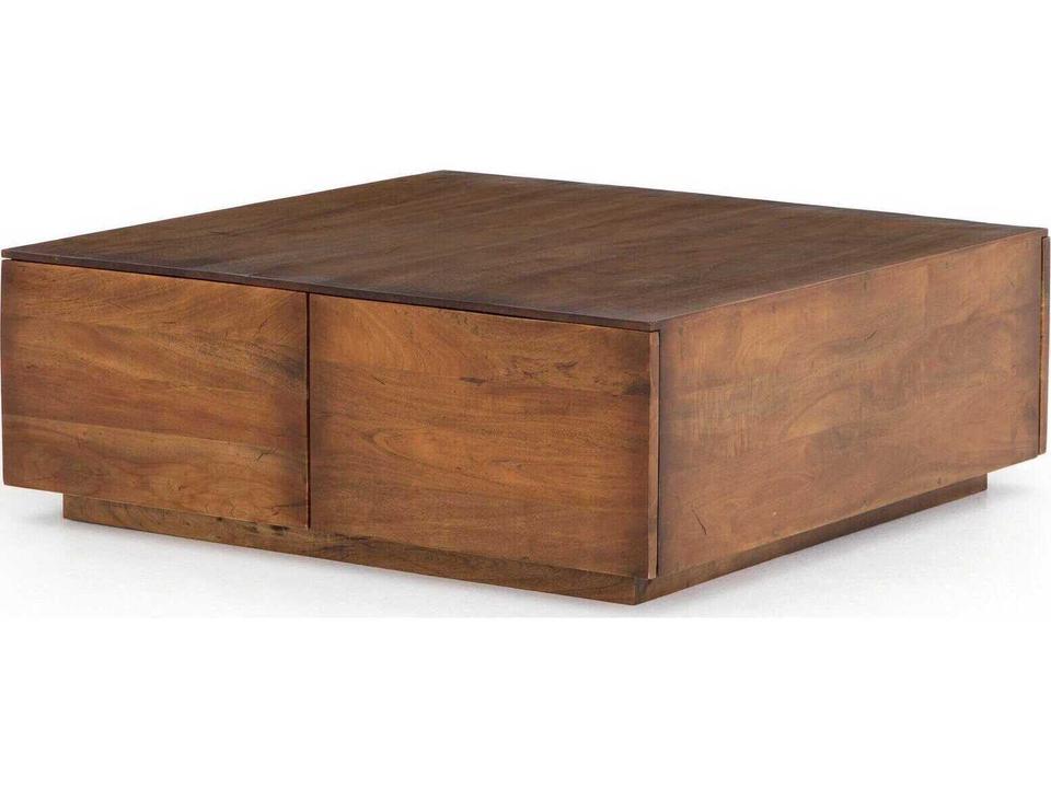 Duncan Square Storage Coffee Table Reclaimed Fruitwood