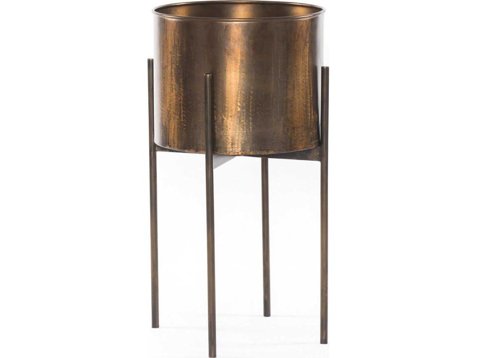 Marlow Jed Planter Weathered Brass with Dark Brass Legs