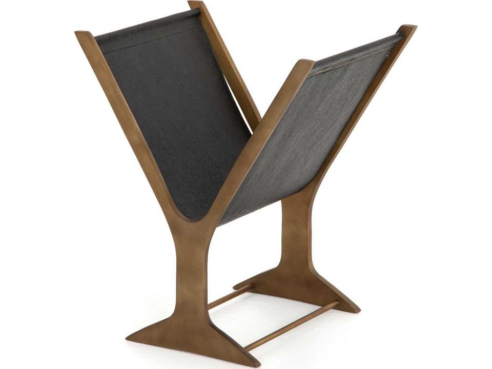 Feldman Magazine Rack Marlow Rustic Brass