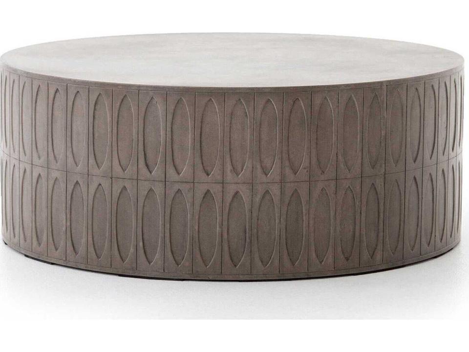 Colorado Drum Coffee Table Grey Concrete