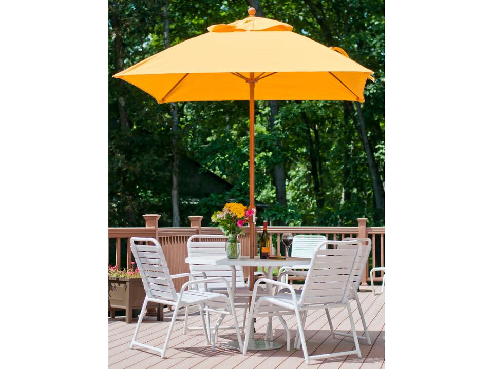 Monterey 6.5 Foot Square Crank Lift Market Umbrella