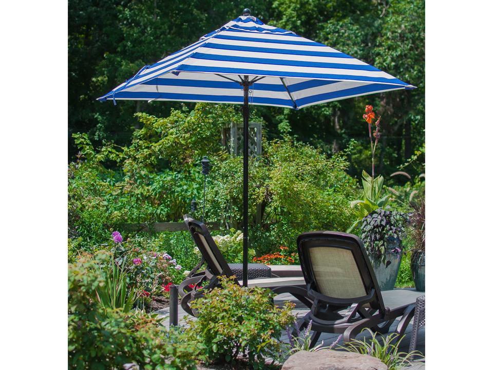 Monterey 6.5 Foot Square Pulley Lift Market Umbrella