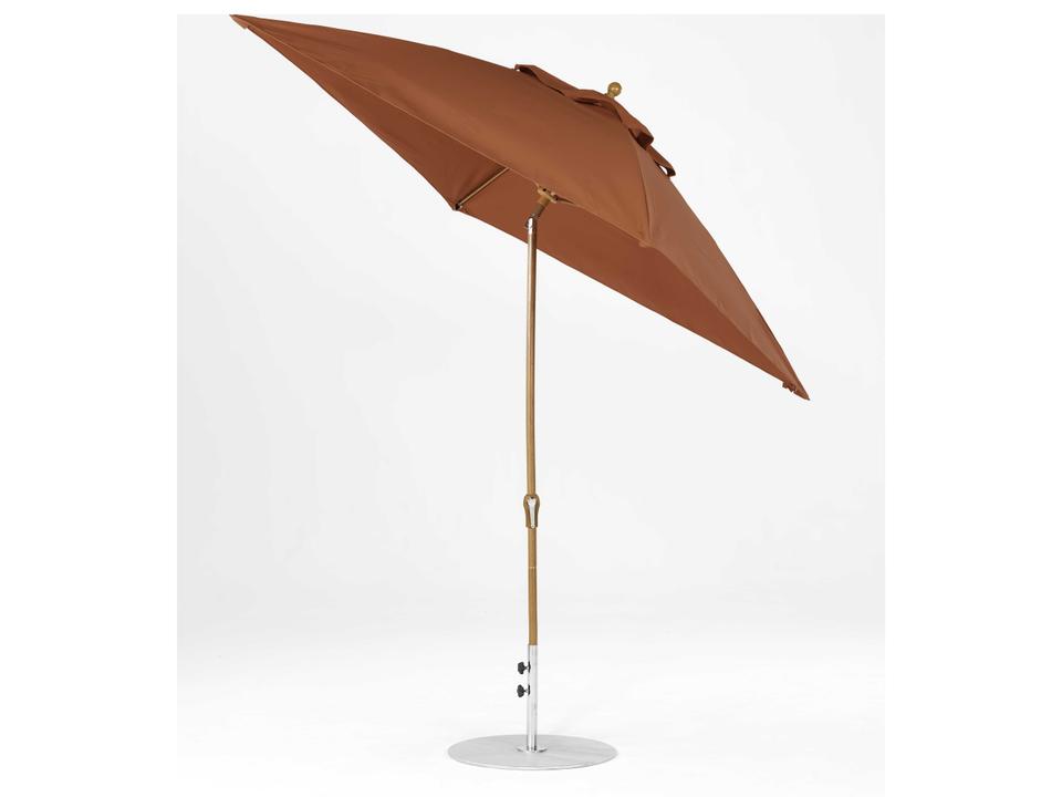 Monterey 7.5 ft Square Aluminum Patio Umbrella with Crank Auto Tilt